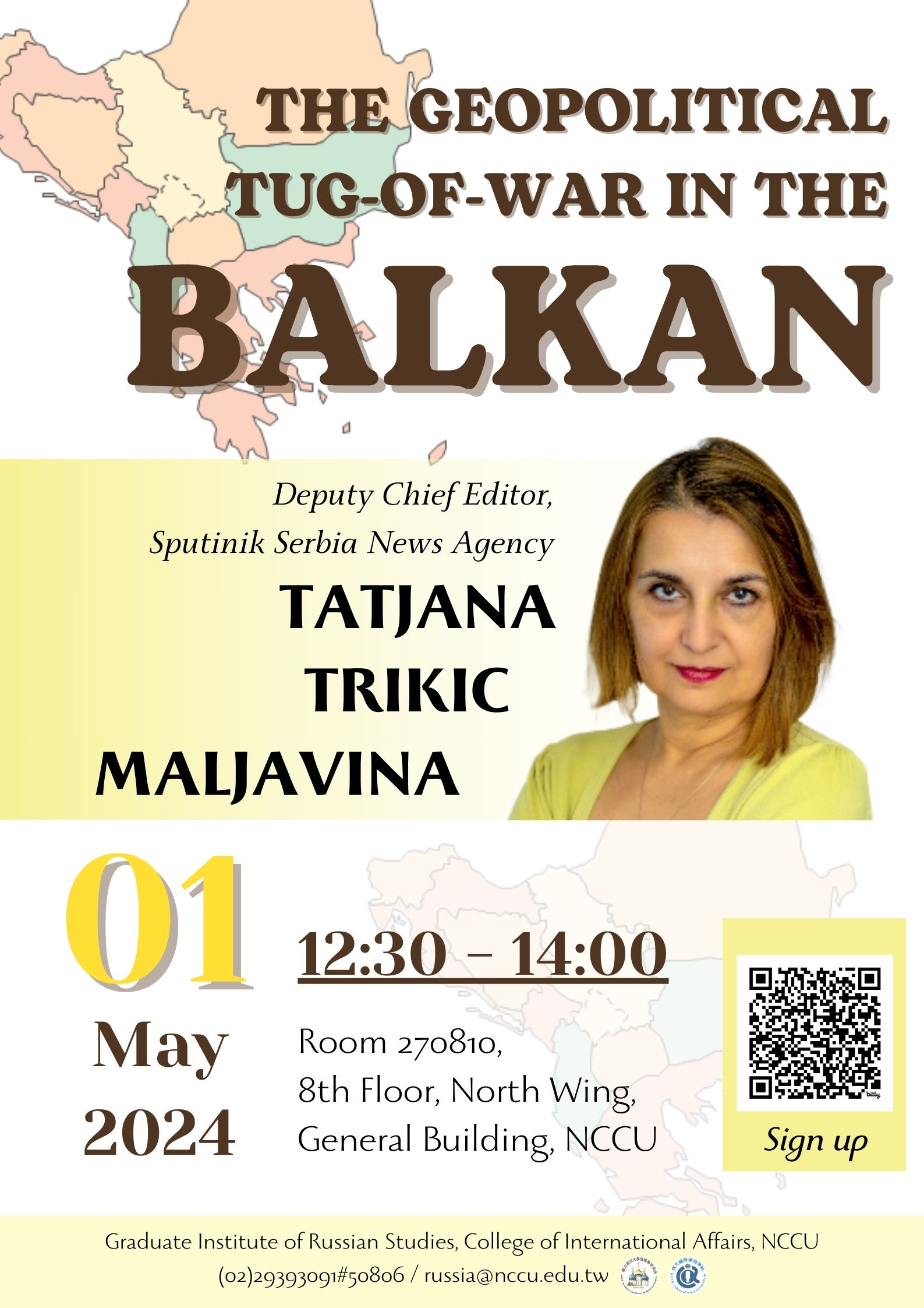 【專題演講】The Geopolitical Tug-of-War in the Balkan